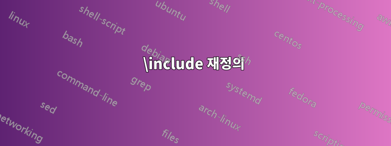 \include 재정의