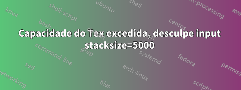 Capacidade do Tex excedida, desculpe input stacksize=5000