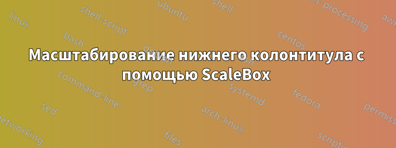 Масштабирование нижнего колонтитула с помощью ScaleBox