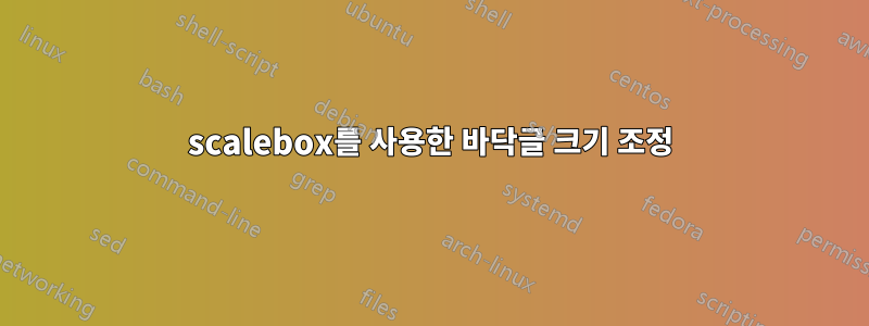 scalebox를 사용한 바닥글 크기 조정