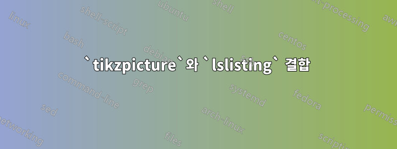 `tikzpicture`와 `lslisting` 결합