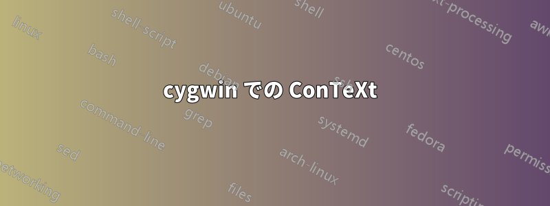 cygwin での ConTeXt 