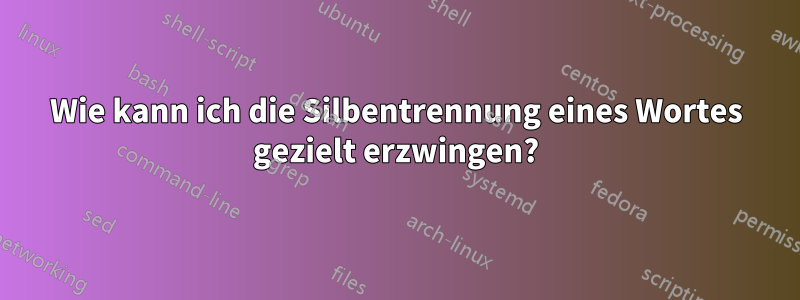 Wie kann ich die Silbentrennung eines Wortes gezielt erzwingen?