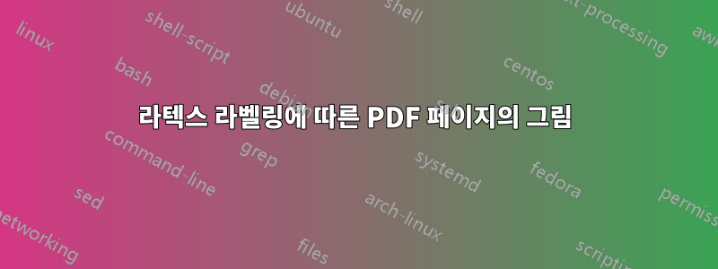 라텍스 라벨링에 따른 PDF 페이지의 그림