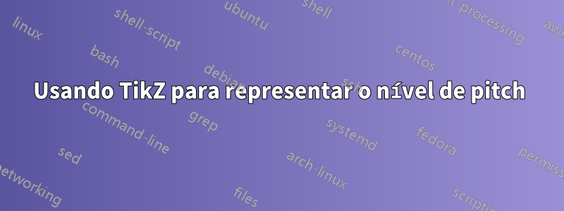 Usando TikZ para representar o nível de pitch