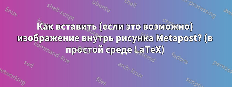 Как вставить (если это возможно) изображение внутрь рисунка Metapost? (в простой среде LaTeX)