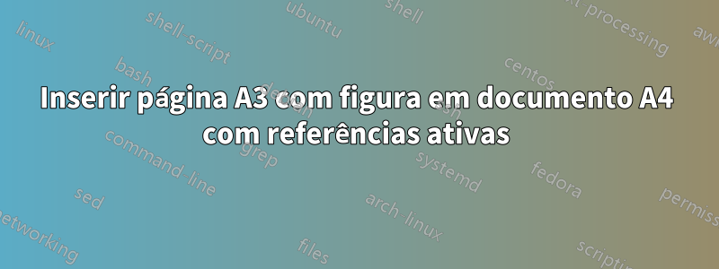 Inserir página A3 com figura em documento A4 com referências ativas