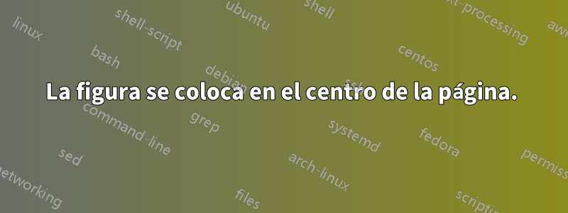 La figura se coloca en el centro de la página.