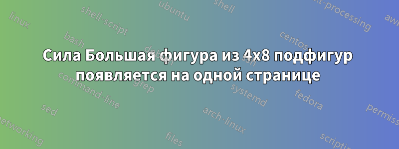 Сила Большая фигура из 4x8 подфигур появляется на одной странице