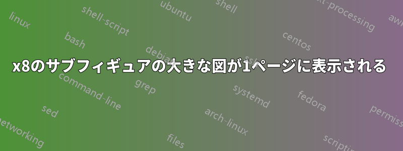 4x8のサブフィギュアの大きな図が1ページに表示される