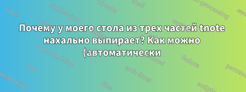 Почему у моего стола из трех частей tnote нахально выпирает? Как можно (автоматически) отрегулировать здесь ширину?