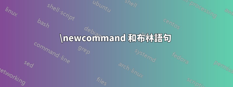 \newcommand 和布林語句