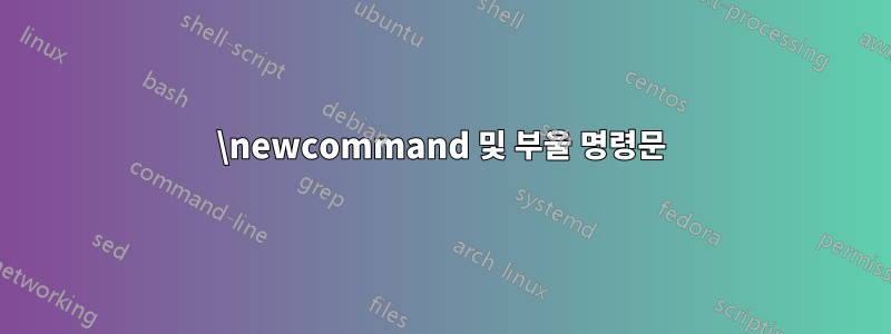 \newcommand 및 부울 명령문