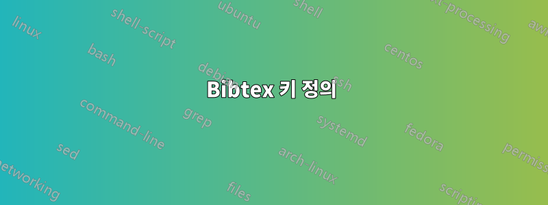 Bibtex 키 정의