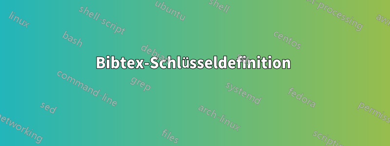 Bibtex-Schlüsseldefinition