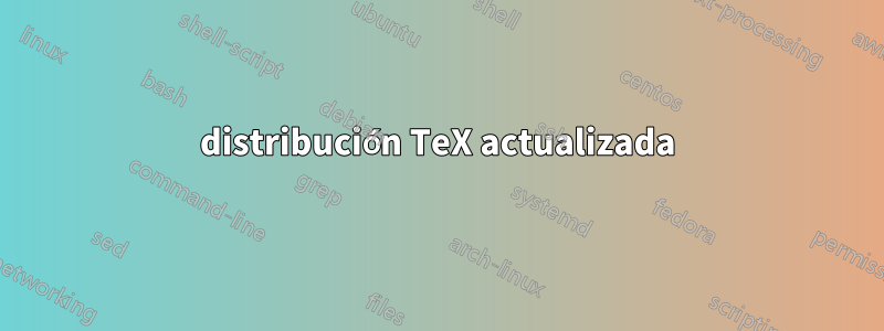 distribución TeX actualizada