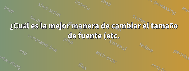 ¿Cuál es la mejor manera de cambiar el tamaño de fuente (etc.) de las notas de la tabla de threeparttable?