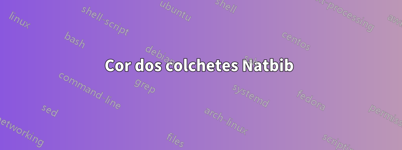 Cor dos colchetes Natbib