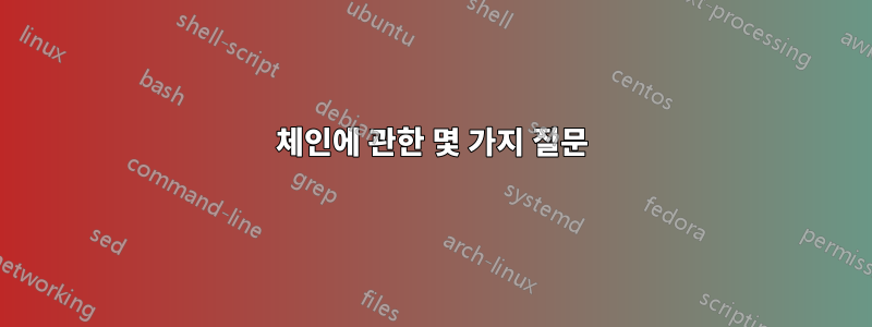 체인에 관한 몇 가지 질문