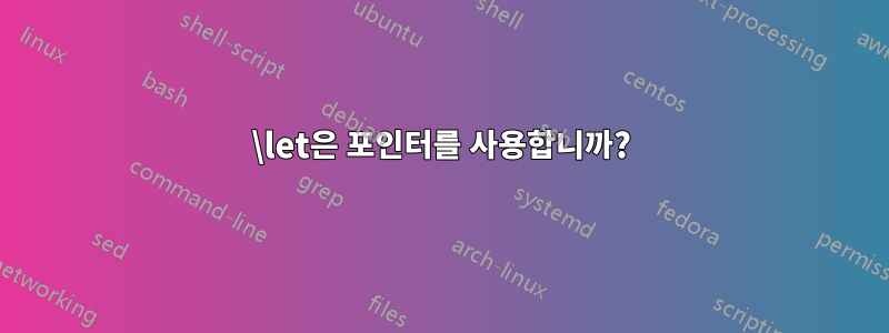 \let은 포인터를 사용합니까?