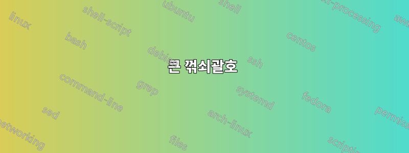 큰 꺾쇠괄호