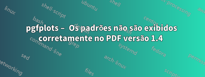 pgfplots – Os padrões não são exibidos corretamente no PDF versão 1.4 
