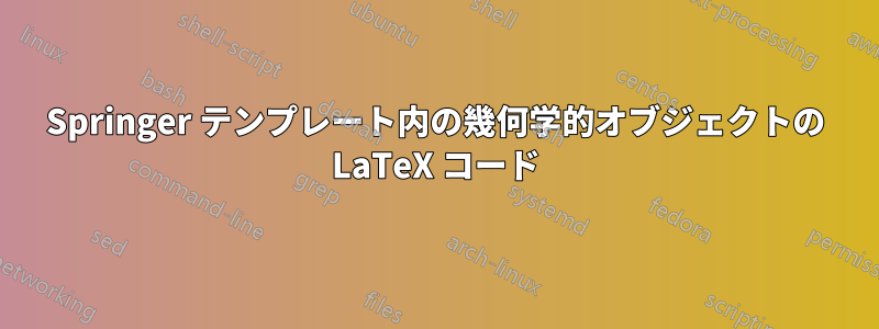 Springer テンプレート内の幾何学的オブジェクトの LaTeX コード
