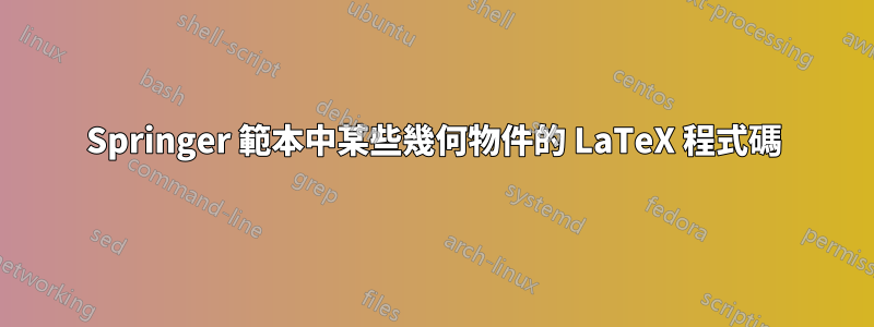 Springer 範本中某些幾何物件的 LaTeX 程式碼