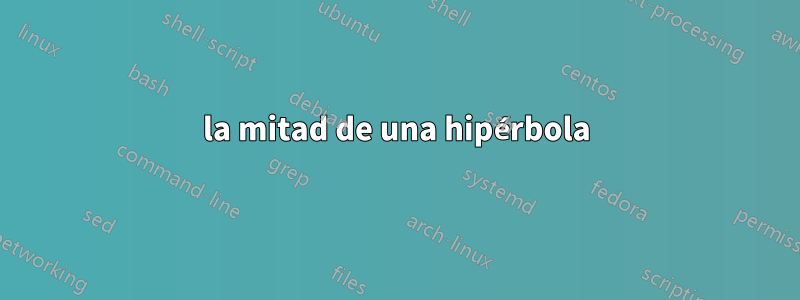 la mitad de una hipérbola