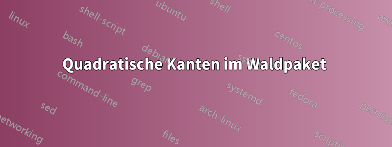 Quadratische Kanten im Waldpaket