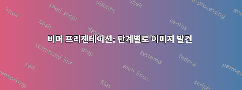 비머 프리젠테이션: 단계별로 이미지 발견