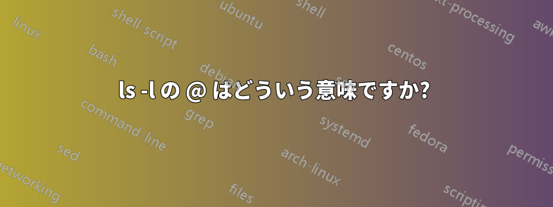 ls -l の @ はどういう意味ですか?