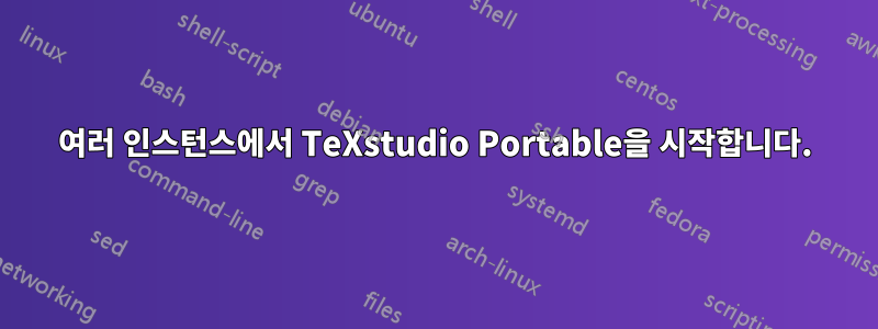 여러 인스턴스에서 TeXstudio Portable을 시작합니다.