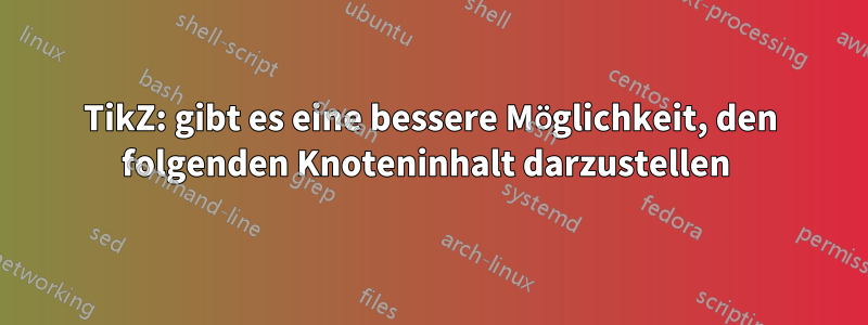 TikZ: gibt es eine bessere Möglichkeit, den folgenden Knoteninhalt darzustellen 