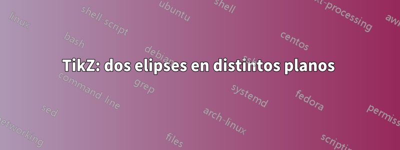 TikZ: dos elipses en distintos planos