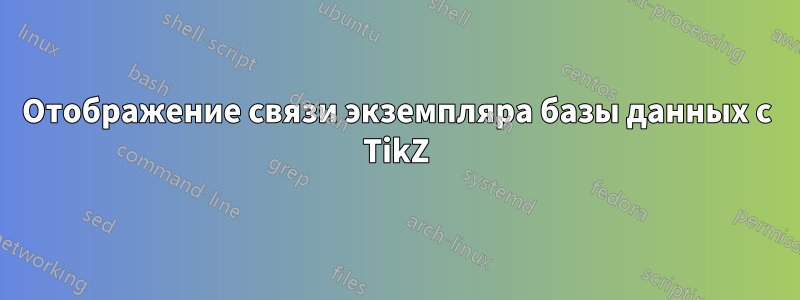 Отображение связи экземпляра базы данных с TikZ