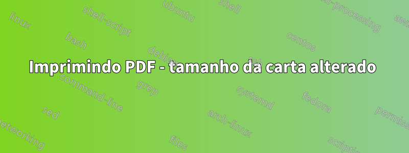 Imprimindo PDF - tamanho da carta alterado