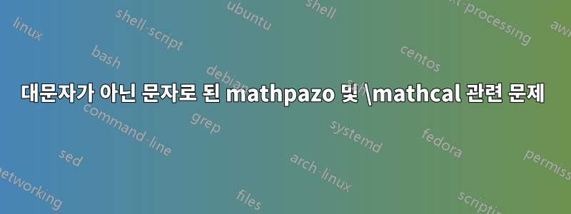 대문자가 아닌 문자로 된 mathpazo 및 \mathcal 관련 문제