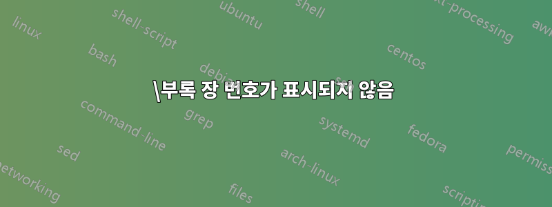 \부록 장 번호가 표시되지 않음