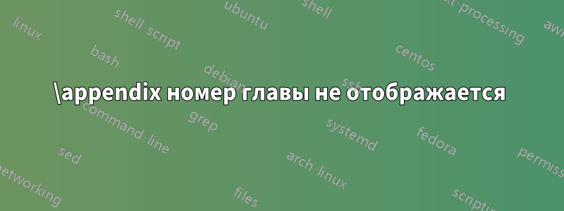 \appendix номер главы не отображается