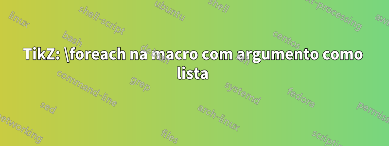 TikZ: \foreach na macro com argumento como lista