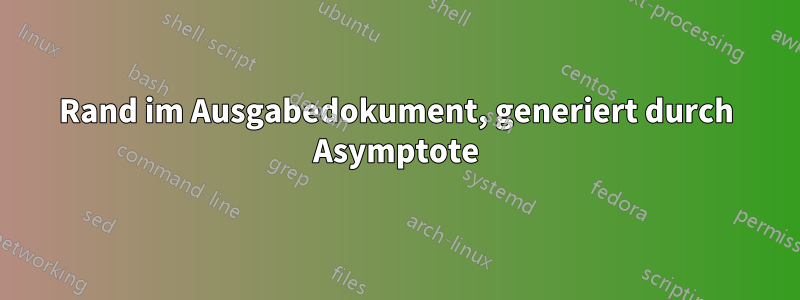 Rand im Ausgabedokument, generiert durch Asymptote