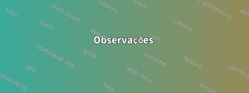 Observações
