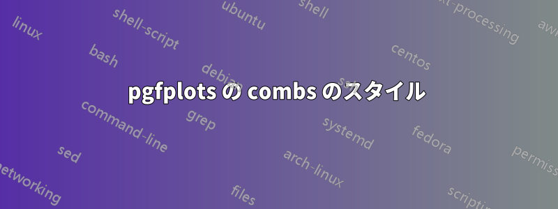 pgfplots の combs のスタイル