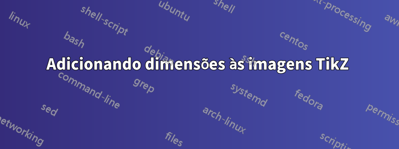 Adicionando dimensões às imagens TikZ