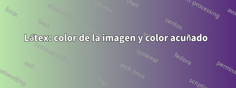 Látex: color de la imagen y color acuñado 