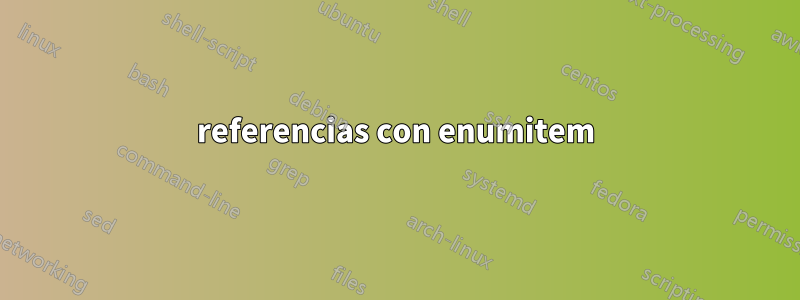 referencias con enumitem