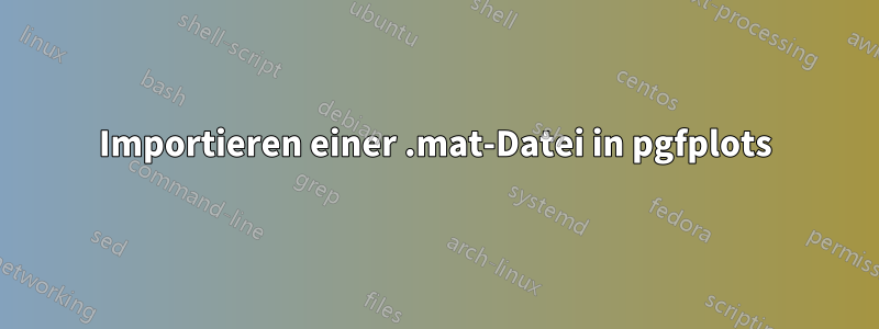 Importieren einer .mat-Datei in pgfplots