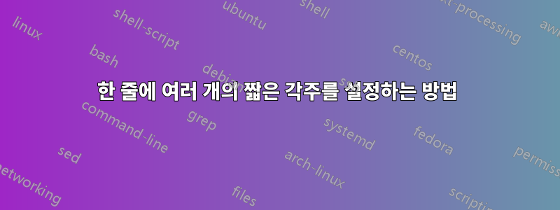 한 줄에 여러 개의 짧은 각주를 설정하는 방법