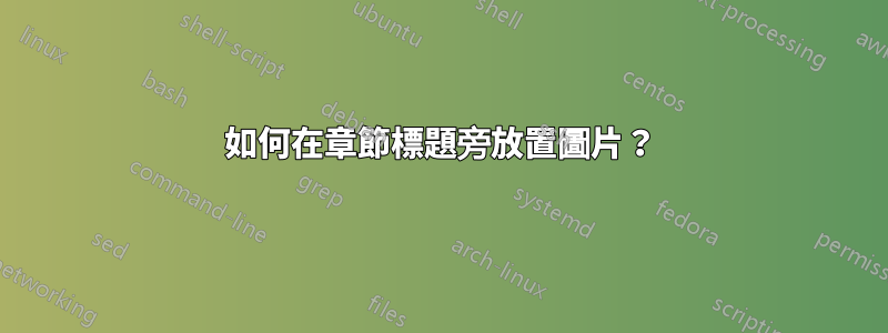 如何在章節標題旁放置圖片？